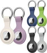 6 Pack Airtags Holder Airtag Case Keychain,  Silicone GPS Case Key Ring for Air Tag Holder, Key Chain Accessories for Apple Item Finder Tracker, Itag Finders Cover for Pet Dog Cat